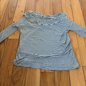 Striped quarter sleeve top